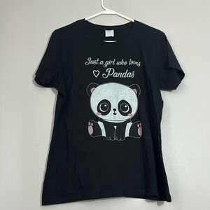 Just A Girl Who Loves Pandas Cute Kawaii Panda Girls Womens T-Shirt size L